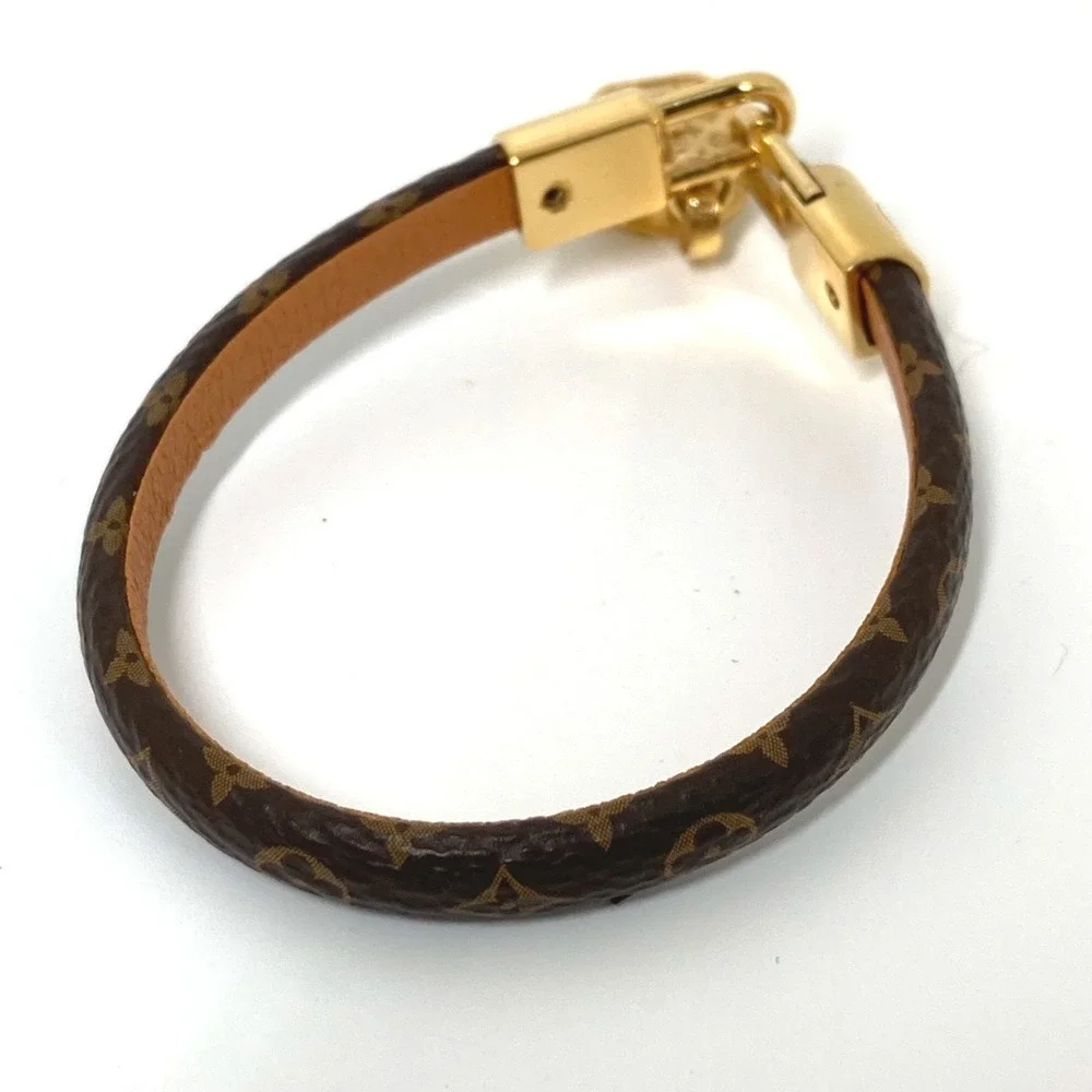 LOUIS VUITTON Brown Monogram Canvas Charm Bracelet